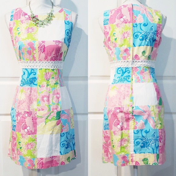 Lilly Pulitzer Dresses & Skirts - Lilly Pulitzer Patchwork Cutout Midriff Dress